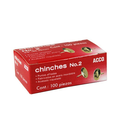 Chinche ACCO no. 2 - caja con 100 piezas