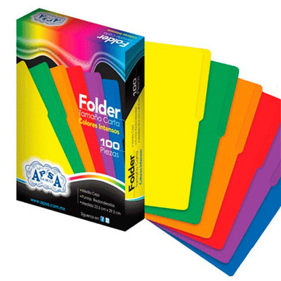 Folder APSA suaje lateral y superior morado intenso tamaño carta