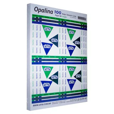 Papel Opalina Blanca APSA M401 | Tamaño Carta | 120 g/m² | 90% Blancura | 100 Hojas | Impresión y Escritura | SKU M401