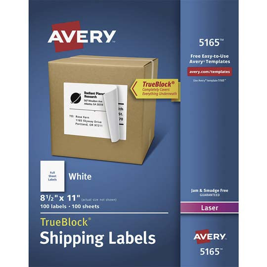 Etiqueta tecnología láser AVERY color blanco  - 1 paquete