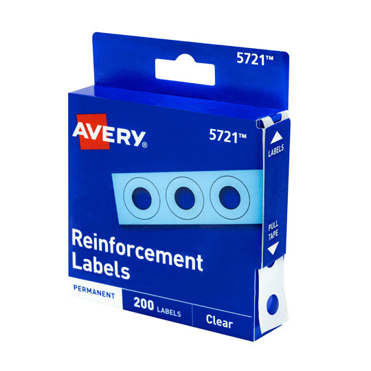 Refuerzos de hojas AVERY color transparente - 1 caja