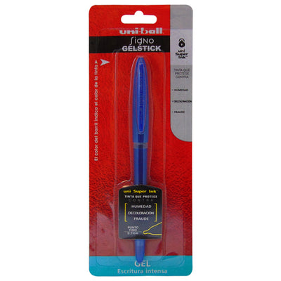 Bolígrafo Uni-Ball Gelstick Antifraude Punto Fino 0.7 mm, Azul - 1 Pieza