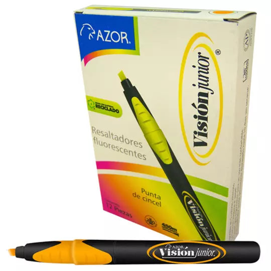 Resaltador de texto Vision Junior puntacincel 4 mm naranja caja con 12 pzas