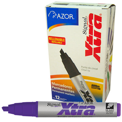 Marcador permanente Signal Xtra AZOR violeta - caja con 12 piezas