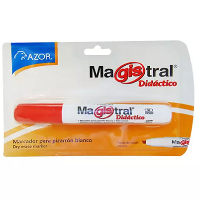 Marcador Magistral Didáctico punta cincel 6 mm color rojo blíster con 1 pieza