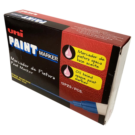 Marcador permanente UniPaint AZOR negro - caja con 12 piezas