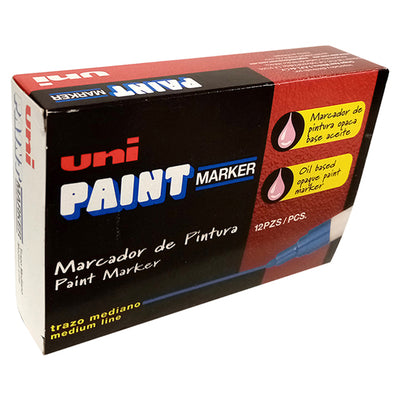 Marcador permanente UniPaint AZOR rojo - caja con 12 piezas
