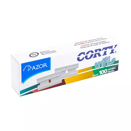 Navaja unifilo Corty 3110 caja con 100 navajas
