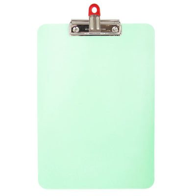 Tabla Sujetapapel Sablón de Plástico Tamaño Carta con Clip, Verde - 1 Pieza