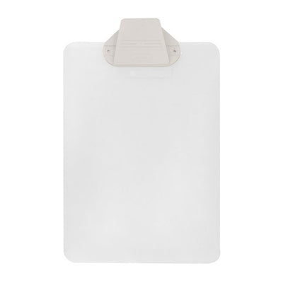 Tabla Sujetapapel Sablón de Plástico Tamaño Carta con Clip, Transparente - 1 Pieza