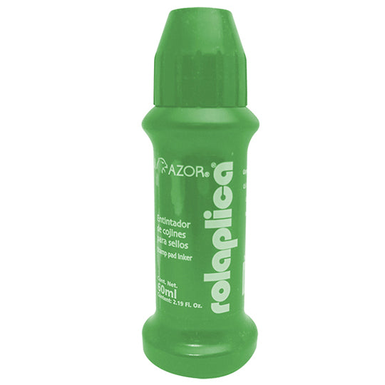 Tinta para Sello Rolaplica Color Verde, 60ml - 1 Pieza