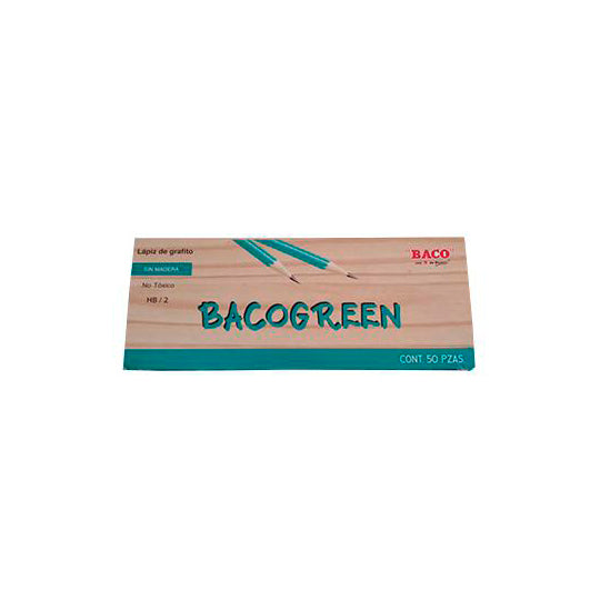 Lápiz de grafito BACOGREEN HB No.2 caja