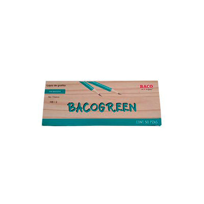 Lápiz BACOGREEN HB no. 2 - caja con 50 lápices