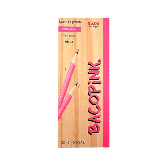 Lápiz BACOPINK HB no. 2 - caja con 10 lápices