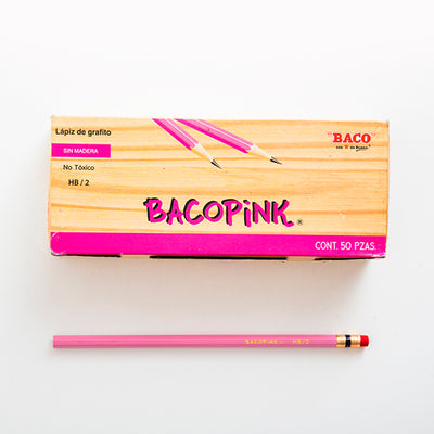 Lápiz BACOPINK HB no. 2 - caja con 50 lápices