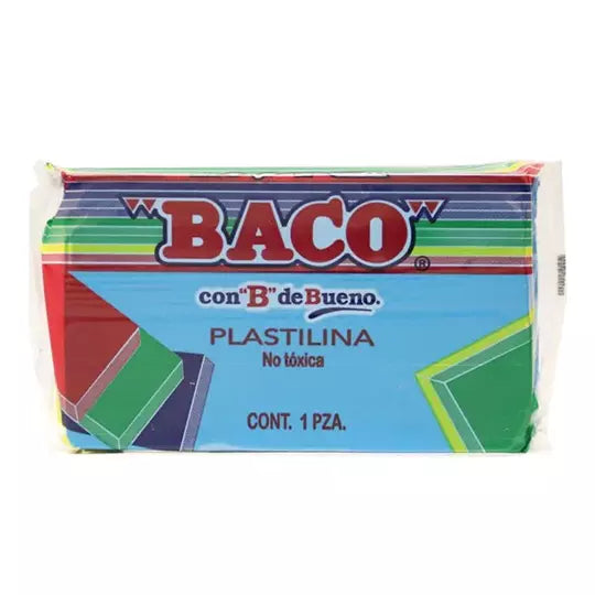 Marqueta de plastilina BACO color azul 180 gramos