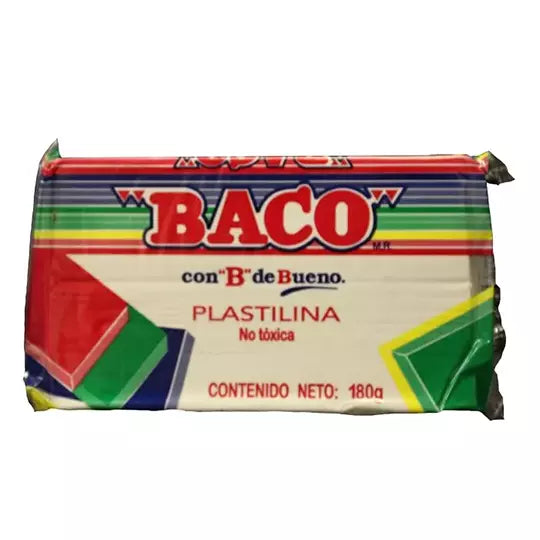 Marqueta de plastilina BACO color blanco180 gramos