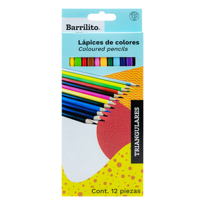 Lápices de colores BARRILITO largo 12 piezas