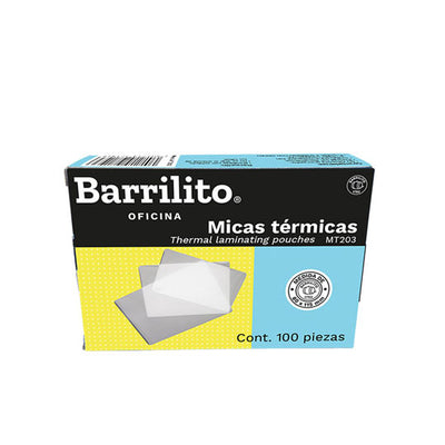 Mica Termica Barrilito Rigida, 8 Milésimás Tamaño Credencial - Caja con 100 Piezas