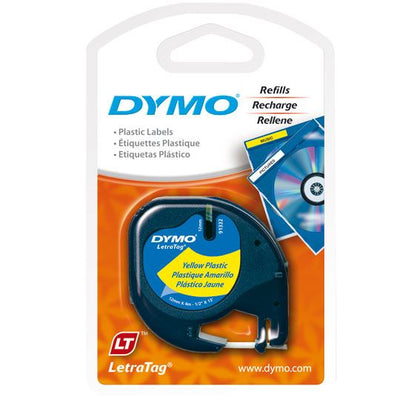 Cinta para Rotulador DYMO Imprime Sobre hiper-Amarillo 12mm x 4m - 1 Pieza