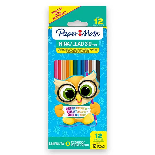 Colores largos Paper Mate caja con 12 colores