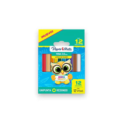Colores cortos Paper Mate caja con 12 colores