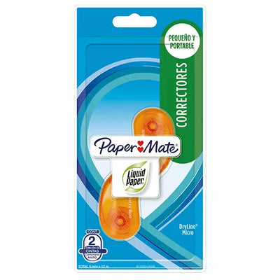 Corrector en cinta micro Paper mate, Blíster con 2 piezas