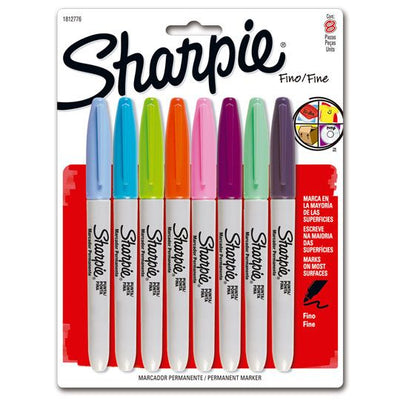 Marcador permanente SHARPIE colores surtidos pastel - caja con 8 piezas