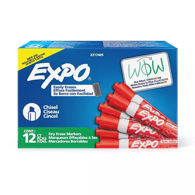 Marcador para pizarron Expo color rojo caja con 12 piezas