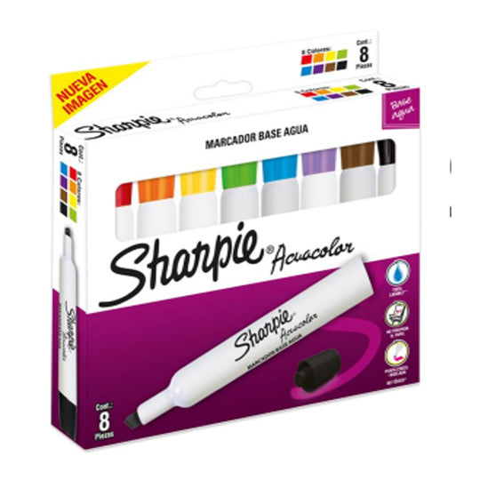 Marcador Acuacolor SHARPIE surtidos - 8 piezas