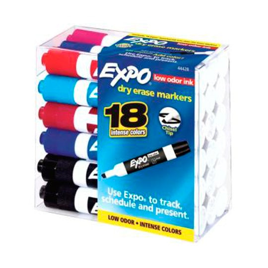 Marcador para pizarrón EXPO colores surtidos - caja con 18 piezas