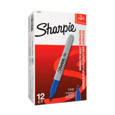 Marcador permanente SHARPIE azul - caja con 12 piezas