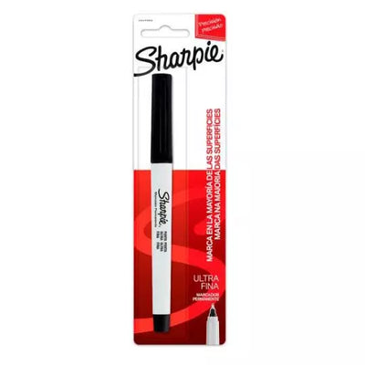 Marcador permamente Sharpie ultra fino negro con 1 pieza