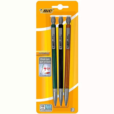 Lapicero BIC mina 0.5 mm blíster con 3 piezas barril metálico