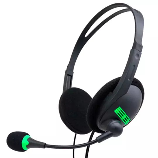 Audífonos Con Micrófono Ajustable, 2 Plugs 3.5 MM, Negro BROBOTIX 651428