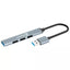 Hub USB V3.0 4 Puertos, Conexión Tipo A,Plata BROBOTIX