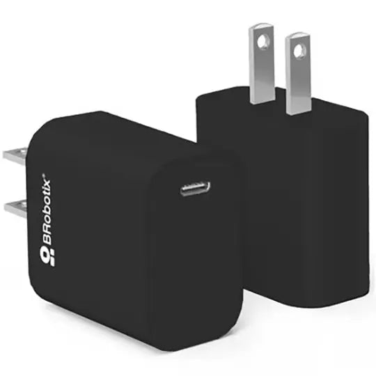 Cargador 20W Carga Rápida USB Tipo C V3.0 Negro BROBOTIX