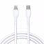 Cable USB-C a Lightning Brobotix 6006818 | 1 Metro | Carga Rápida PD | Para iPhone 5-14, iPad y AirPods con Lightning | Blanco | SKU 6006818