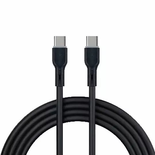 Cable Carga Rápida USB V3.0 Tipo C A USB Tipo C Negro 1 Metro BROBOTIX