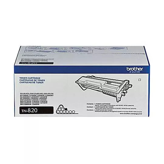 Tóner Negro Original Brother TN820 | 3,000 Páginas | Rendimiento Estándar | Para HL-L6200DW y MFC-L6900DW | Impresión Láser | SKU TN820