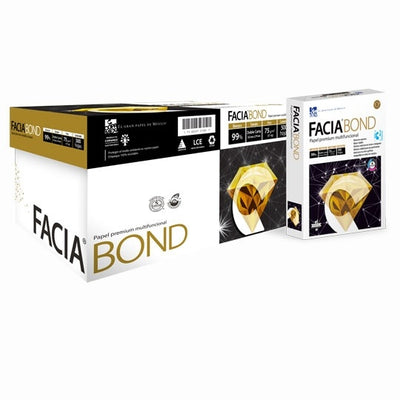 Papel facia bond doble carta blancura 99% 75g