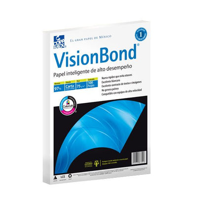 Papel vision bond carta blancura 97% 75g