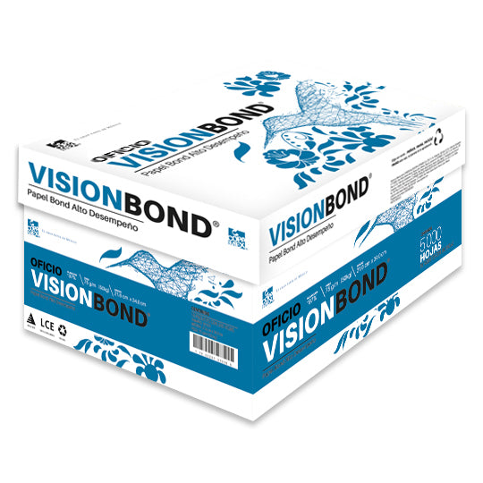 Papel vision bond oficio blancura 97% 75g