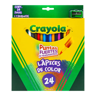 Lápices de colores CRAYOLA con sacapuntas 24 piezas