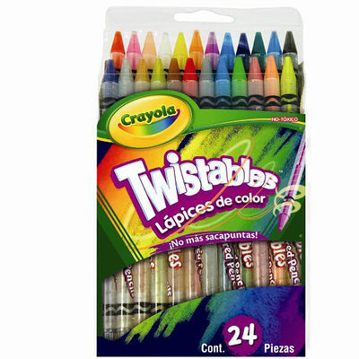 24 lápices de color CRAYOLA Twistables 24 piezas