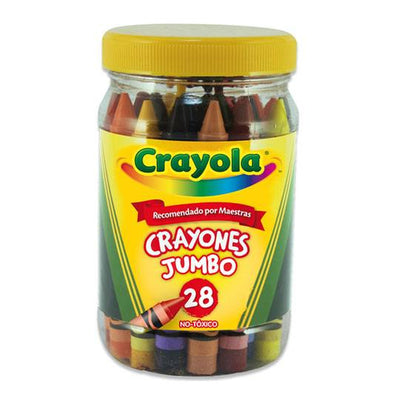 Crayones Jumbo CRAYOLA - bote con 28 crayones