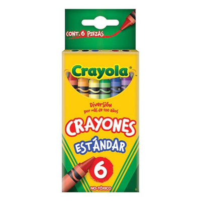 Crayones Estándar CRAYOLA - 6 crayones