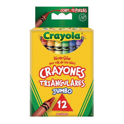 Crayones Jumbo Triangulares CRAYOLA - 12 crayones