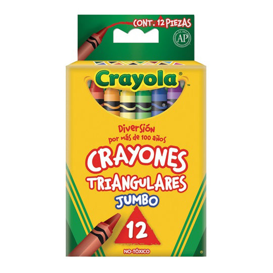 Crayones Jumbo Triangulares CRAYOLA - 12 crayones