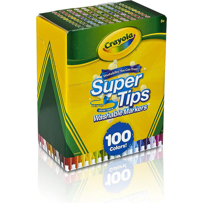 Marcadores Lavables Super Tip00 CRAYOLA Colores surtidos - 100 piezas